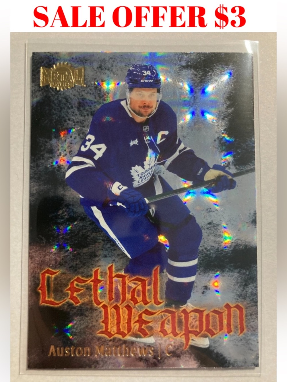 Auston Matthews 2026 Skybox Toronto Maple Leafs Insert Hockey Card